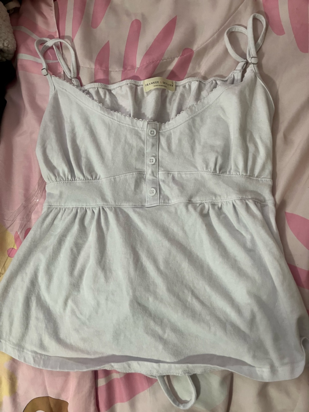 Babydoll white tank top